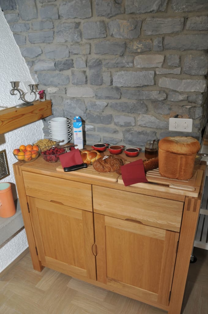 The breakfast buffet